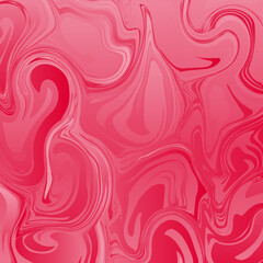 Fluid abstract flow red waves background. Ink splash. Vector illustration.