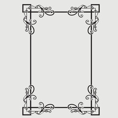 Frame, in the style of an ornament, Vector illustration eps 10, Art.