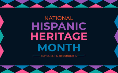 National Hispanic Heritage Month is from September 15 to October 15 Background. Hispanic and Latino American culture. Celebrate annually in the United States.