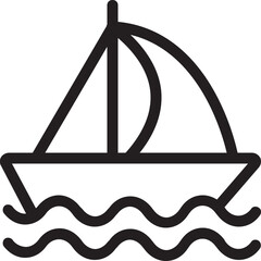 Yacht Vector Icon