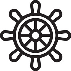 Obraz premium Ship Steering Vector Icon