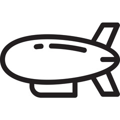 Zeppelin Vector Icon © creativestall