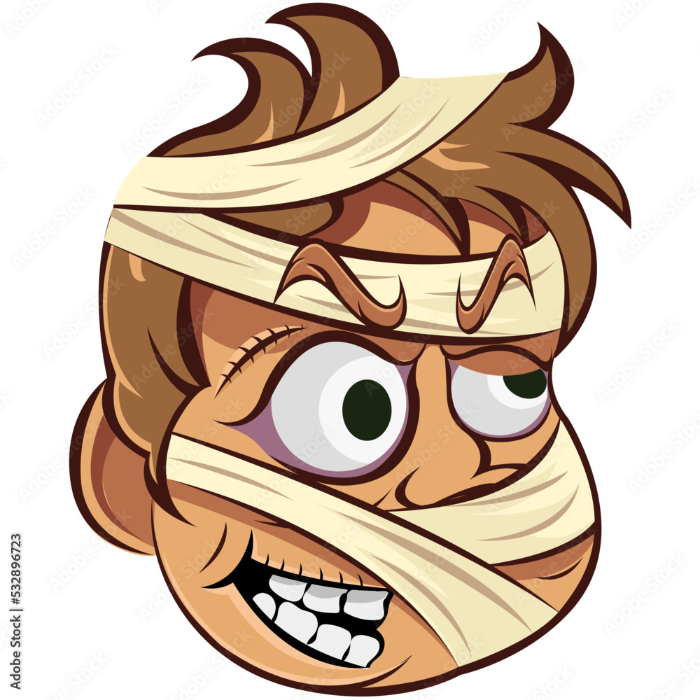 Canvas Prints mummy face vector icon