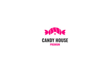 Flat candy house logo design vector illustration idea