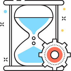 Sand Timer Vector Icon 