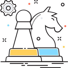 Chess Knight Vector Icon 