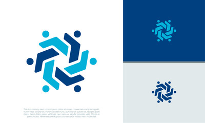 Human Resources Consulting Company, Global Community Logo. Social Networking logo designs.