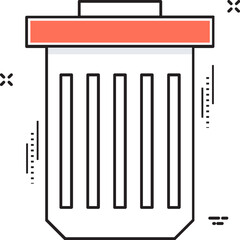 Dustbin Vector Icon 
