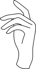 Minimal Hand Line Art