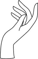 Minimal Hand Line Art