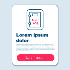 Line Electrical panel icon isolated on grey background. Colorful outline concept. Vector