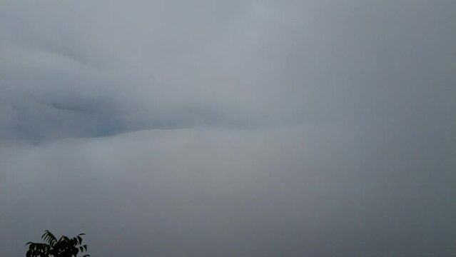 Timelapse of moving clouds at Pha Mor E Daeng, Sisaket, on September 19, 2022.