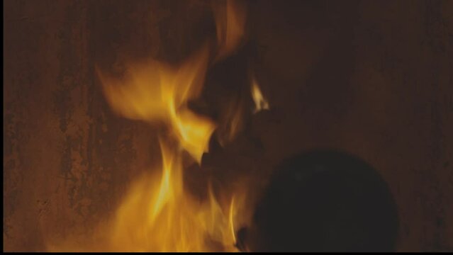 plastic doll on fire. fire victims