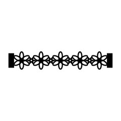 Patterned Floral Bracelet Template for Cutting Machine and Jewelry Making