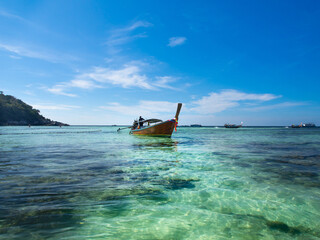 Long tail boat in Andaman sea, Thailand