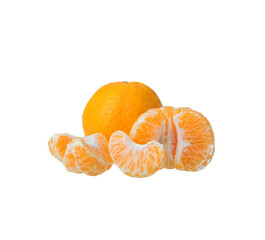 tangerines isolated on white background
