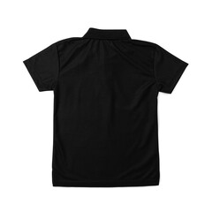 Black polo shirt mockup, Png file.