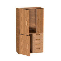 3D wardrobe Rendering, Realistic furniture 3d illustration 