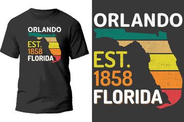 Orlando est. 1858 florida t shirt design.