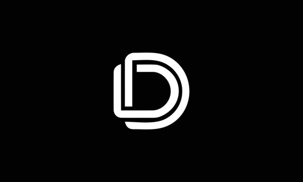 DD icon monogram letter text alphabet logo design