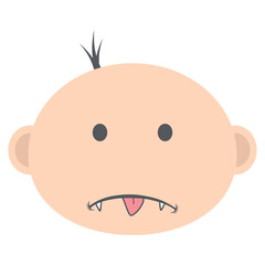 baby boy head emoticon face expression collection
