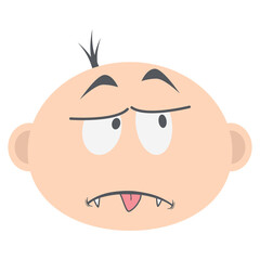 baby boy head emoticon face expression collection