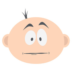 baby boy head emoticon face expression collection