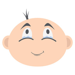 baby boy head emoticon face expression collection
