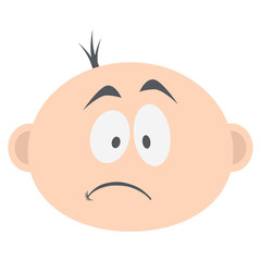 baby boy head emoticon face expression collection