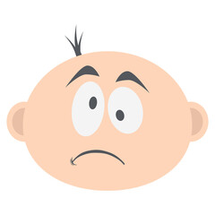 baby boy head emoticon face expression collection