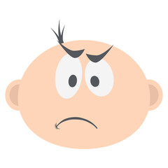 baby boy head emoticon face expression collection