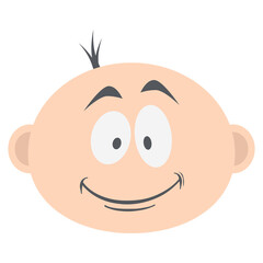baby boy head emoticon face expression collection