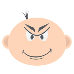 baby boy head emoticon face expression collection