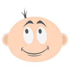 baby boy head emoticon face expression collection