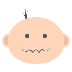 baby boy head emoticon face expression collection