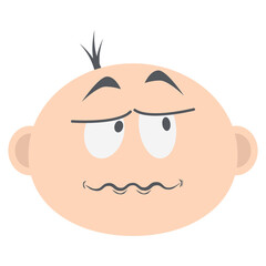 baby boy head emoticon face expression collection