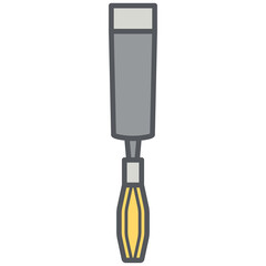 big chisel construction tools icon set collection