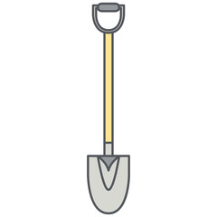 shovel construction tools icon set collection
