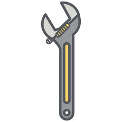 wrench construction tools icon set collection