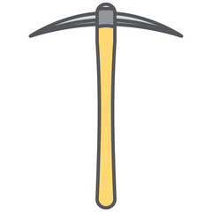 pickaxe construction tools icon set collection