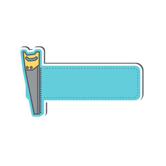 saw construction tools label name tags sticker collection