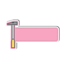 hammer construction tools label name tags sticker collection