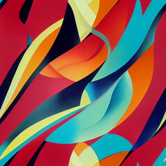 Abstract seamless pattern, 3D illustration and rendering.