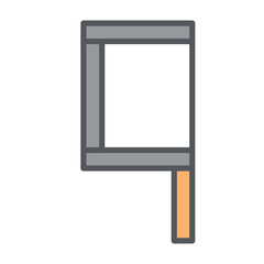 curved hair saw minimalist construction tools icon collection set