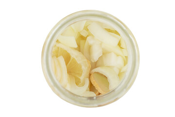 Homemade Onion Cough Syrup with honey, lemon and  ginger