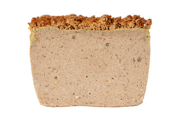 Piece of the poultry and pork pate