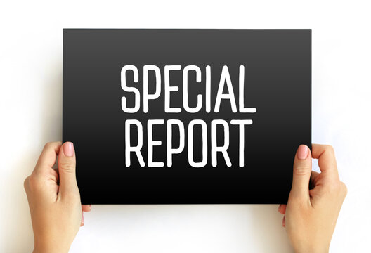 Special Report - short review-style articles that summarize a particular niche area, text concept on card