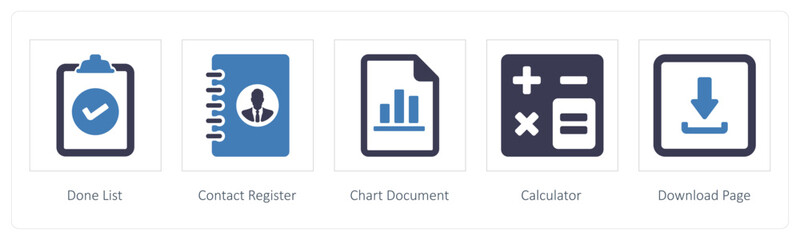 done list, contact register and Chart Document