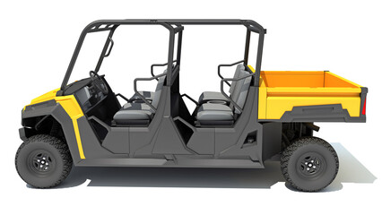 Utility Vehicle 3D rendering on white background