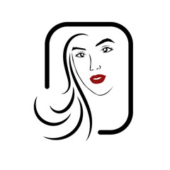 hair and beauty salon logo icon symbol sign vector illustration logo template Isolated for any purpose